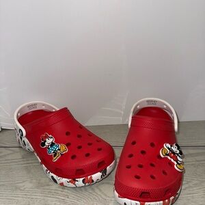Crocs platform Mickey and Minnie size 8 women